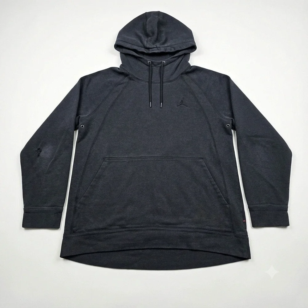 Mens Jordan Pullover Hoodie Sweatshirt Black Size XL Jumpman 860200-010 Hole